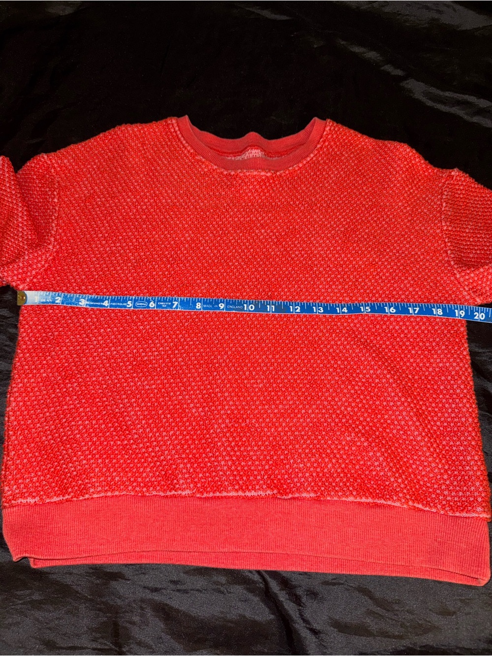 Marine Layer Coral Textured Pullover Sweatshirt Long Sleeve Crewneck Small - Picture 5 of 7